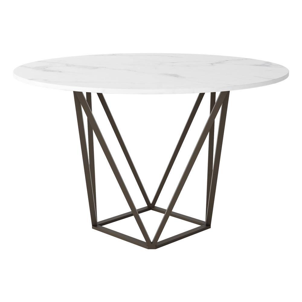 Tintern Dining Table White & Antique Bronze