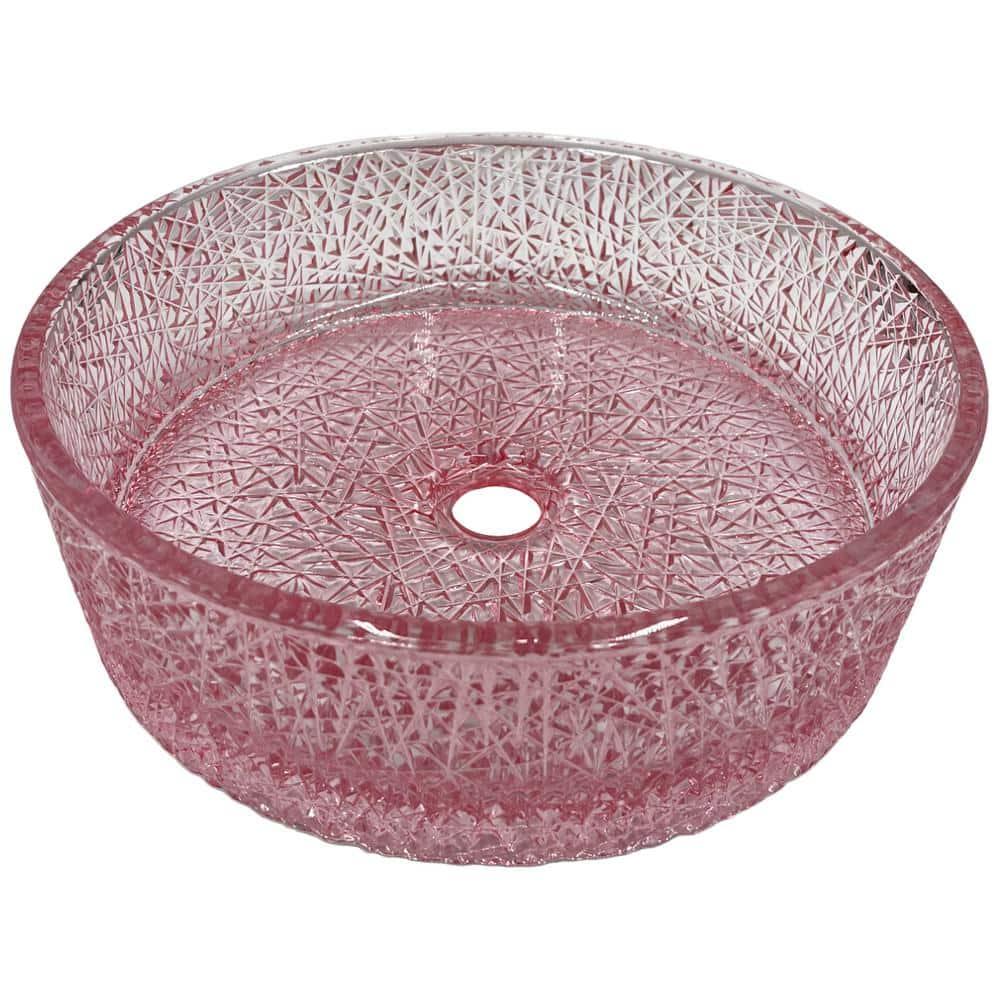 Stadium 14" Glass Circular Bathroom Vessel Sink - Timeless Collection