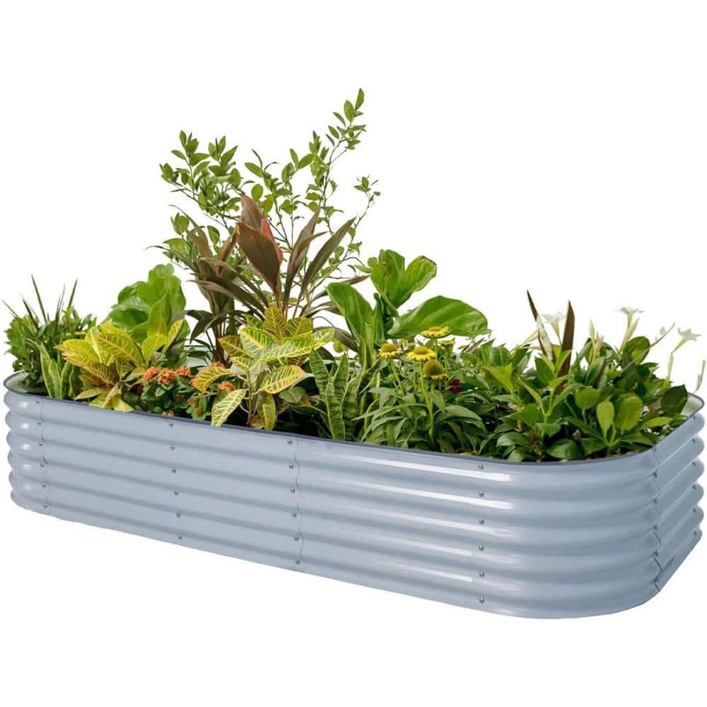 17" Tall 10 In 1 Modular Metal Outdoor Raised Garden Bed