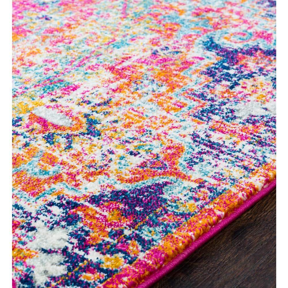Livabliss 5'3"x7'3" Abby Traditional Rugs Teal: Medium Pile, Stain & Fade-Resistant, Indoor, Polypropylene