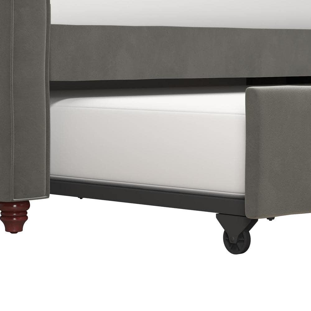 Vintage Upholstered Daybed with Trundle