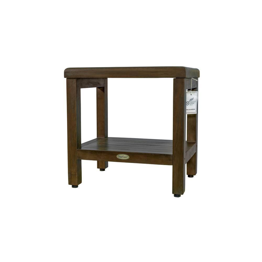Decoteak Eleganto, Teak Shower Bench, Teak Wood Shower Bench, Teak Shower Bench, Teak Shower Stool