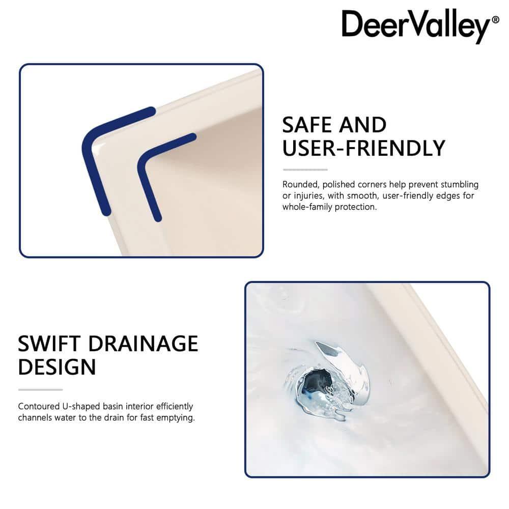 Apex 34" Tall Rectangular Vitreous China Pedestal Bathroom Sink with Overflow