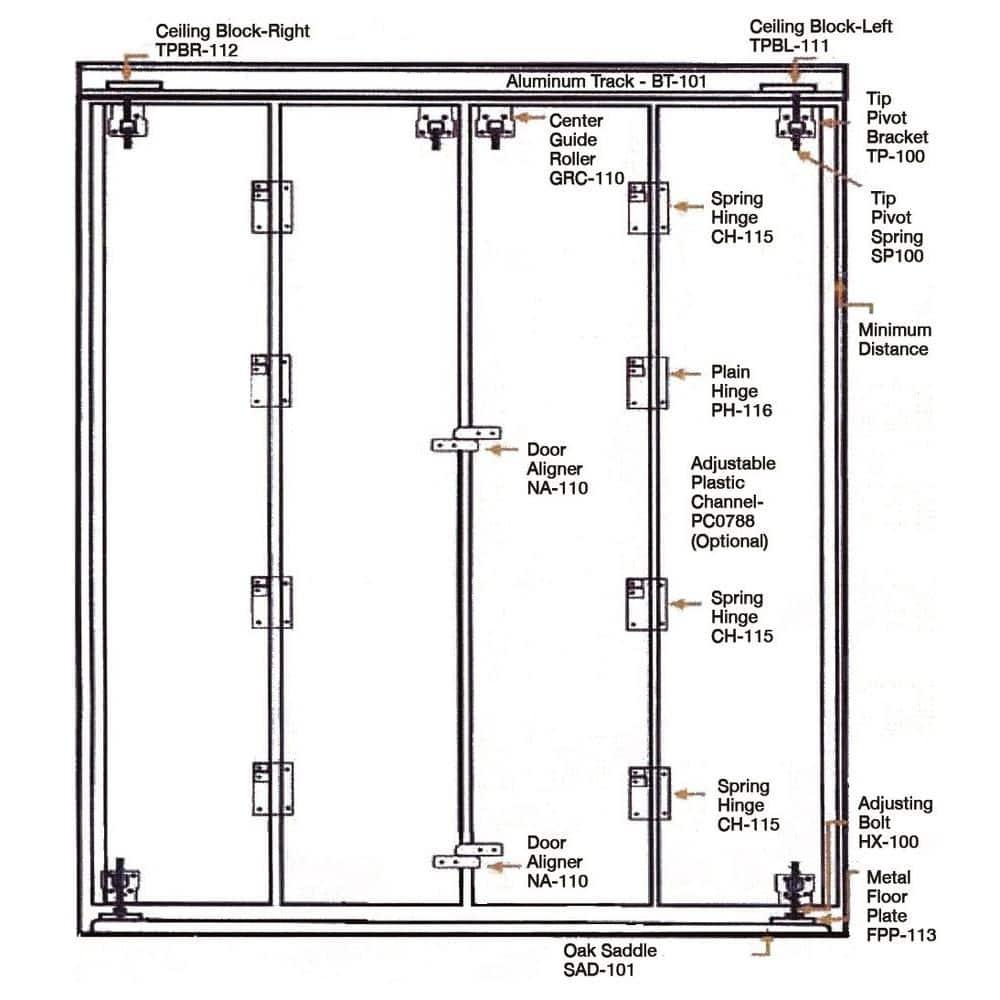 Custom Door and Mirror 80'' Solid + Manufactured Wood Flush Painted Bi-Fold Door