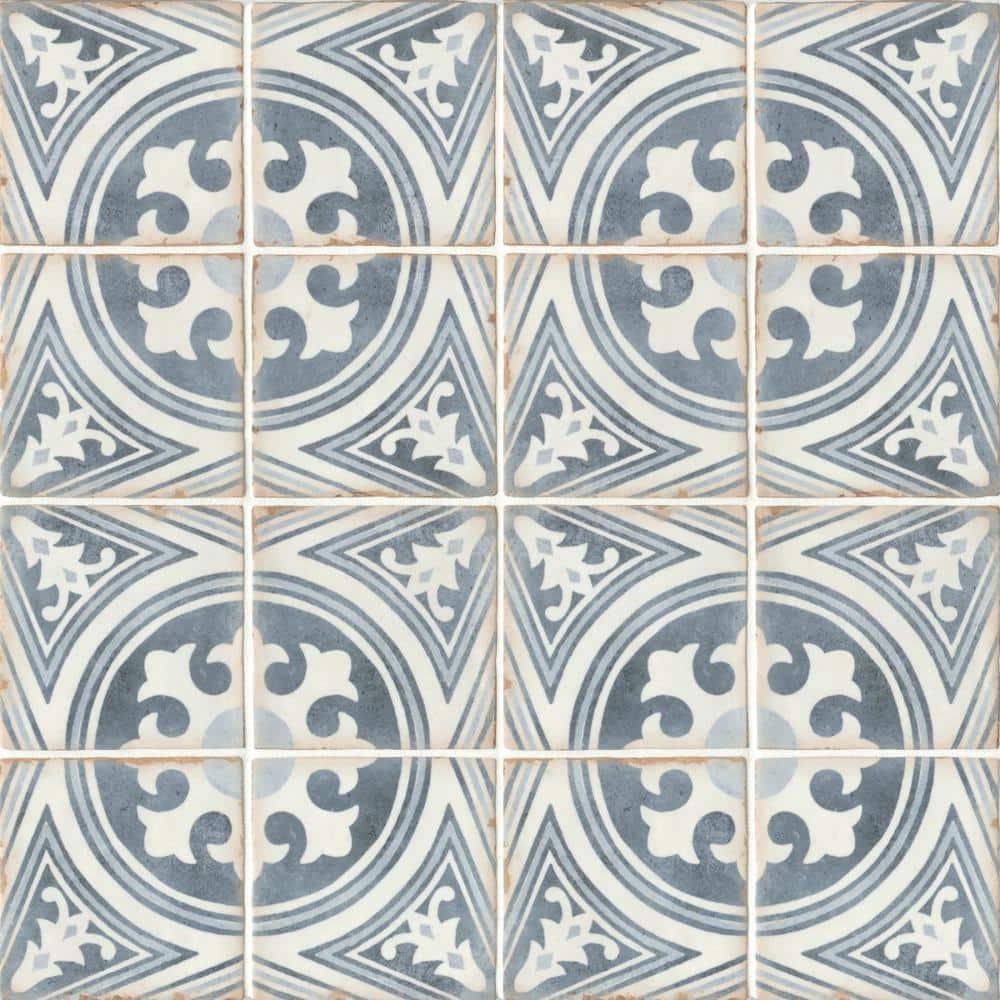 Casablanca 5" x 5" Ceramic Patterned Floor Use Tile