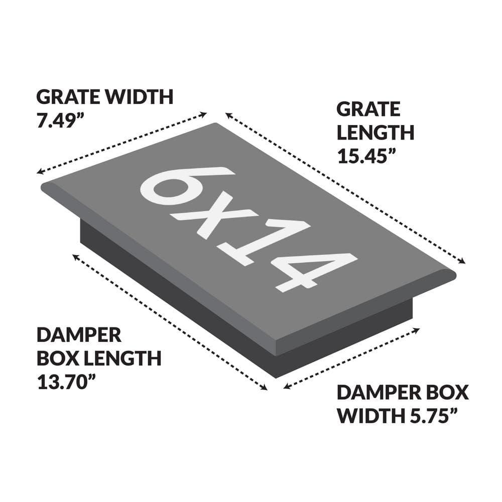 6 in. x 14 in. Scroll Rub Bronze Floor Register