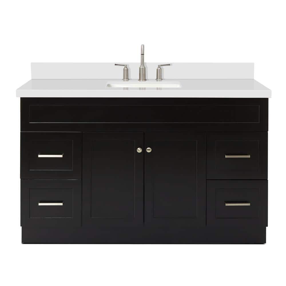 Ariel F055s-Wq-Vo Hamlet 55" Freestanding Single Basin Vanity Set - Black