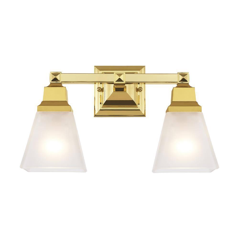 Livex Lighting Mission 2 - Light Vanity in  Polished Brass