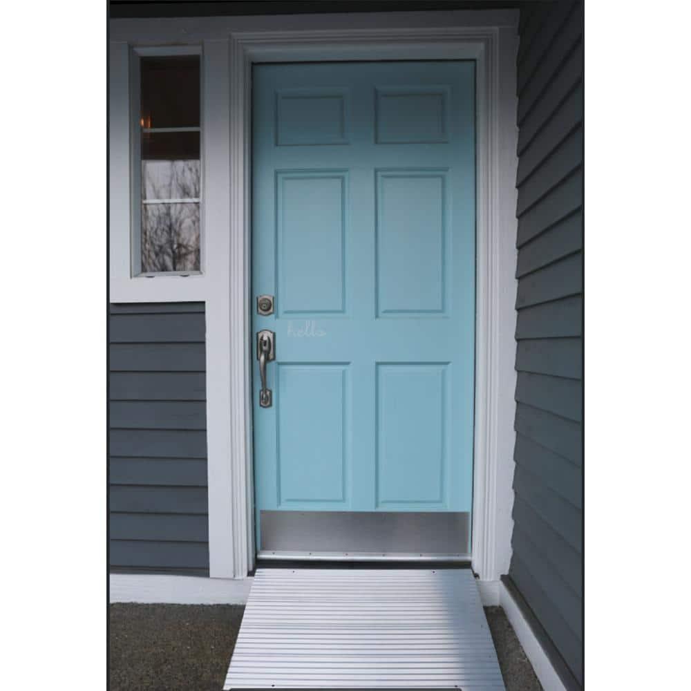 EZ-ACCESS TRANSITIONS 24 Inch Portable Self Supporting Aluminum Angled Entry Threshold Ramp Ideal for Uneven Surfaces or Single Step Rises