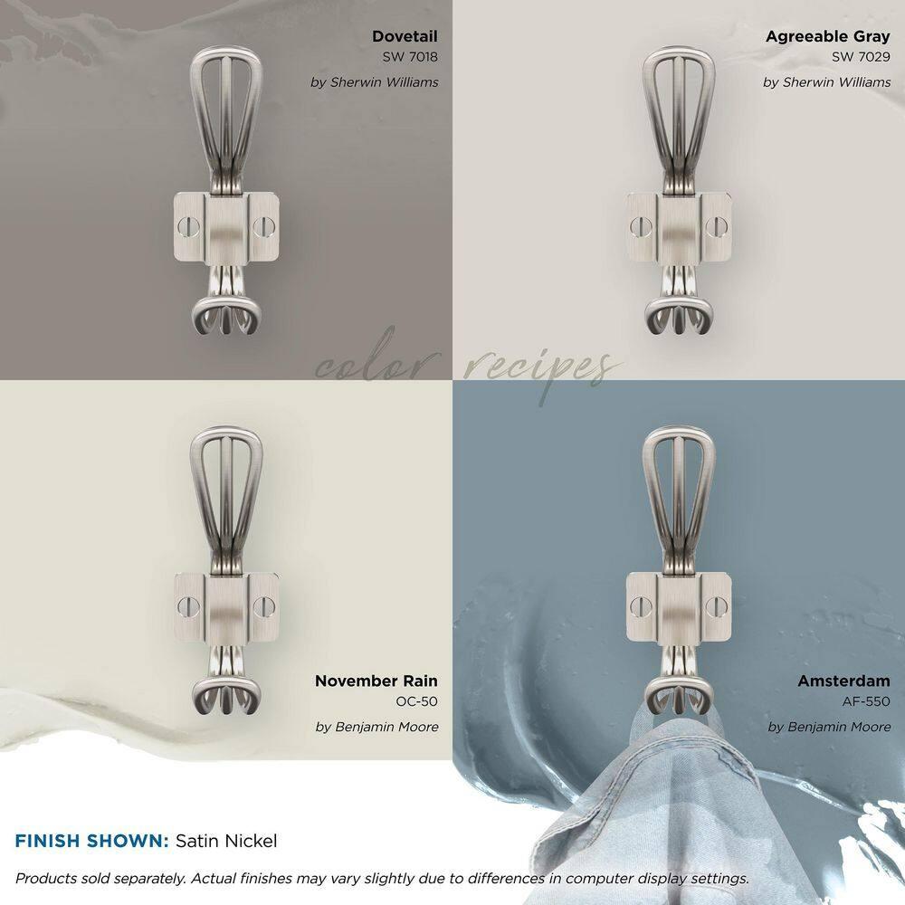 Vinland Transitional Double Prong Decorative Wall Hook
