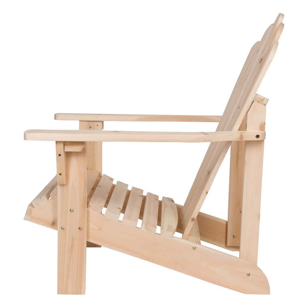 Shine Company Westport Cedarwood Indoor Outdoor Adirondack Chair, Natural