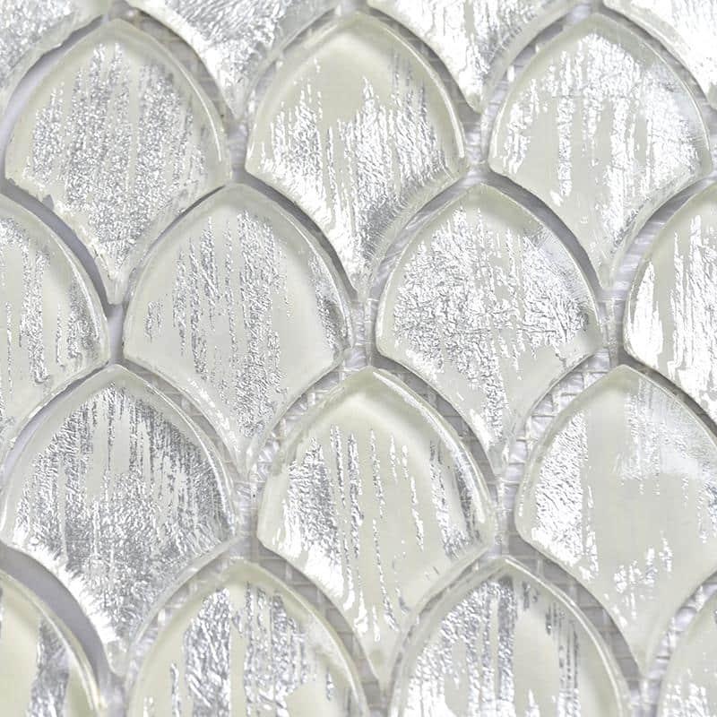 Majeste 0.5" x 2" Glass Fish Scale Mosaic Wall & Floor Tile