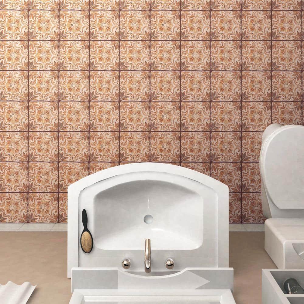 Costa Arena Decor Dahlia 7-3/4 in. x 7-3/4 in. Ceramic Floor and Wall Tile (10.75 sq. ft./Case)