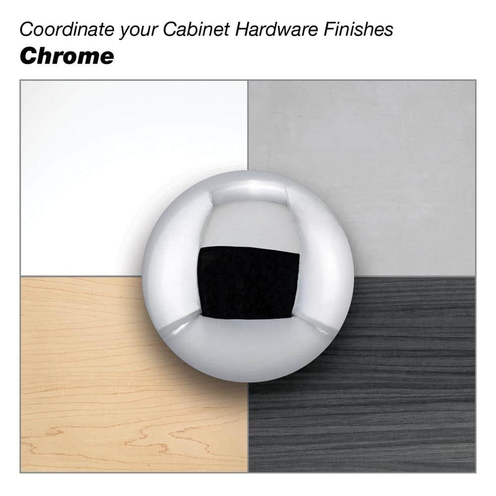 Richelieu Hardware BP878996140 Firenze Collection 3 3/4-inch (96 mm) Center-to-Center Chrome Traditional Round Cabinet and Drawer Pull Handle for Kitchen, Bathroom, and Furniture