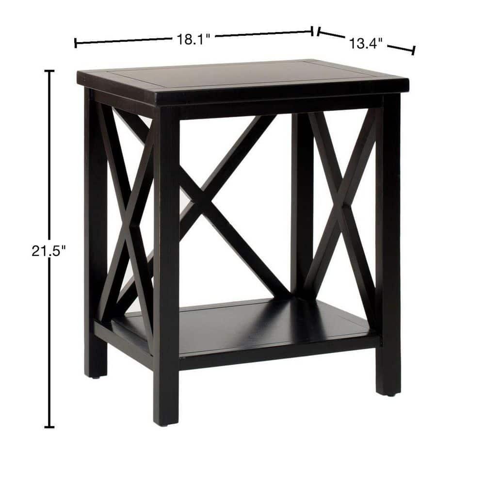 Candace End Table - Black - Safavieh.