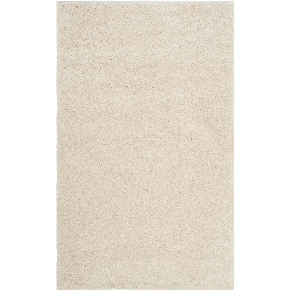 Arizona Shag ASG820 Power Loomed Indoor Accent Rug - Creme - 3'2"x5' - Safavieh