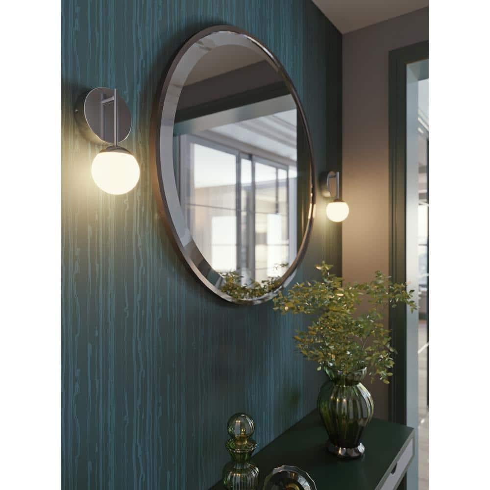 Afx Pearl1LightLEDSconce,SatinNickel,4in PRLS0409L30D1SN