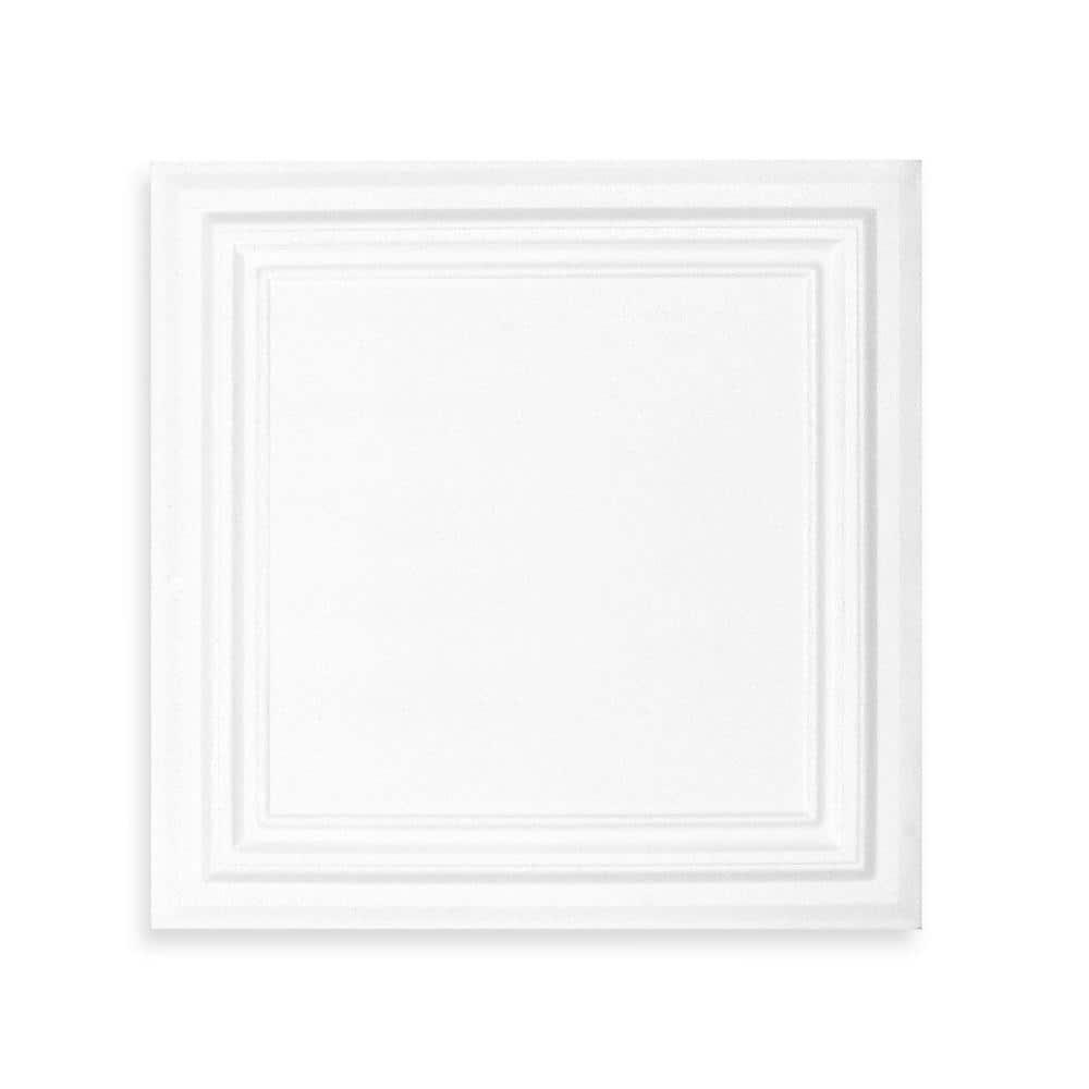 White Polystyrene 20" x 20" Ceiling Tiles, 16-Pack