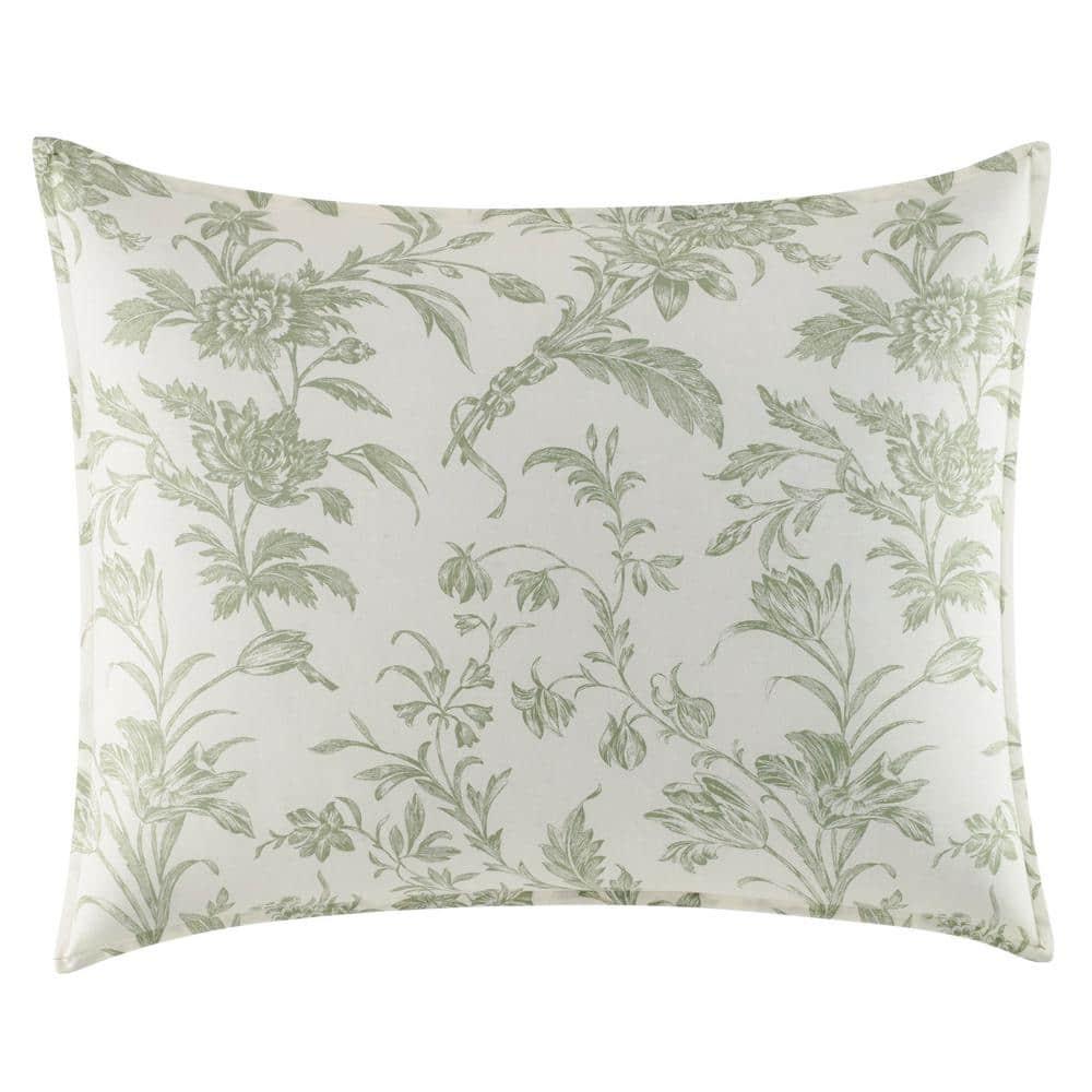 Laura Ashley Laura Ashley Natalie Green Cotton Bonus Duvet Cover Set