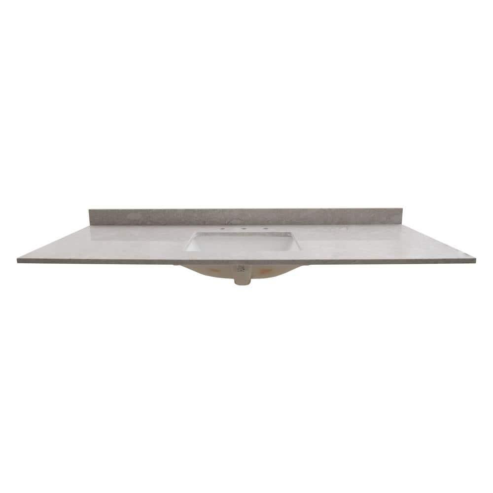 MSI 61 in. W x 22 in. D Bathroom Vanity Top with Single Sink