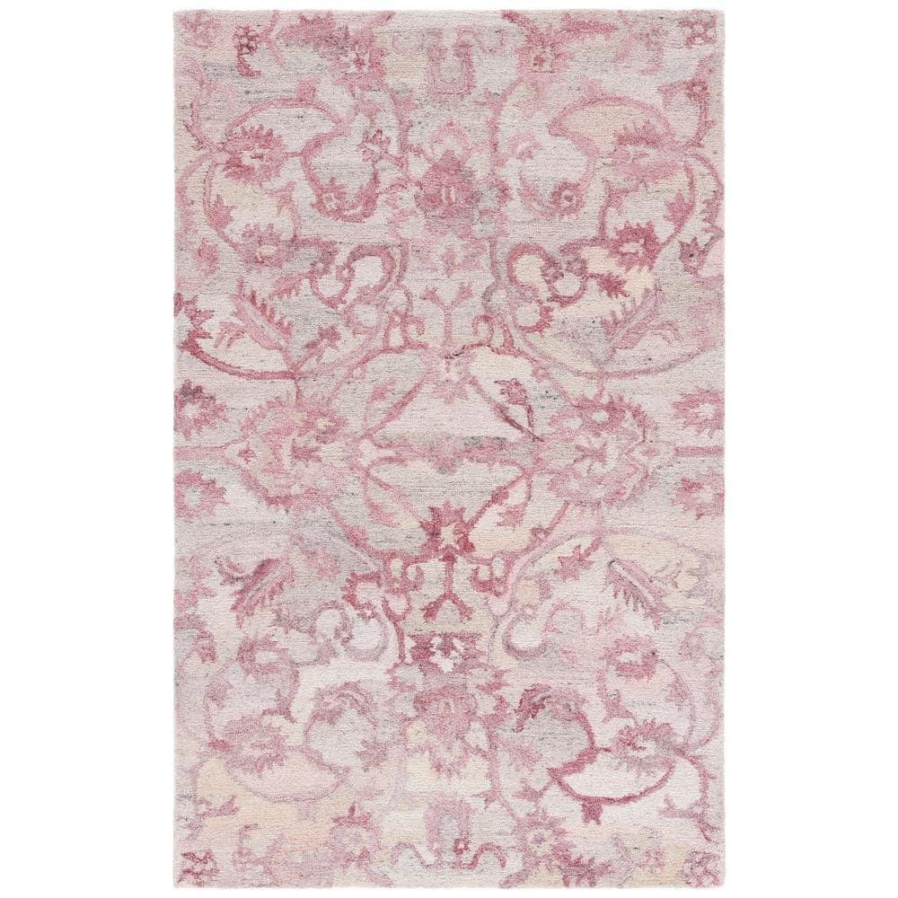 Anatolia AN401 Handmade Tufted Accent Rug - Light Pink - 3' X 5' - Safavieh