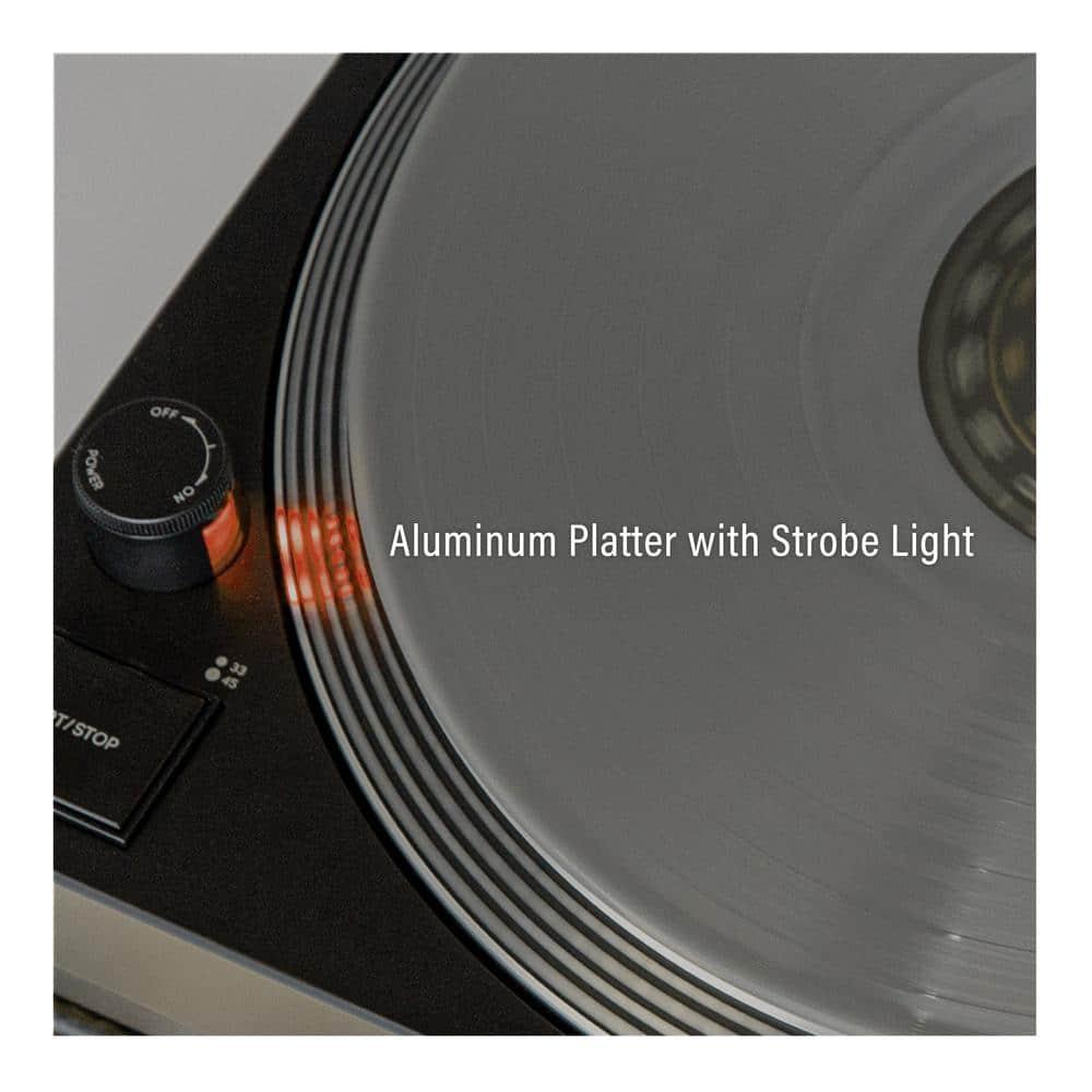 Crosley C100BT Vinyl Record Player with Speakers and Wireless Bluetooth - Audio Turntables