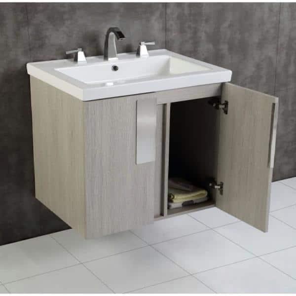 Lukeson 30'' Single Bathroom Vanity with Ceramic Top