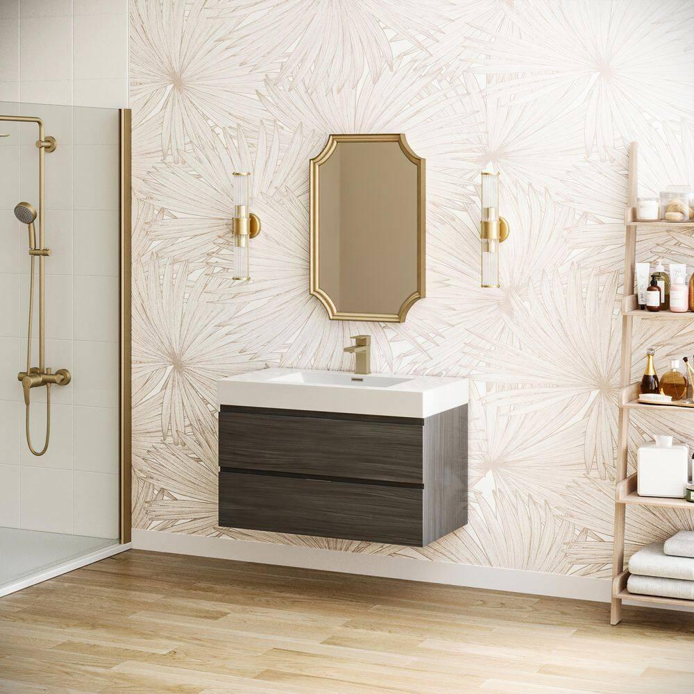 Valencia 36" Wall Mount Single Sink Bathroom Vanity with Top and Sink (Faucet Not Included)