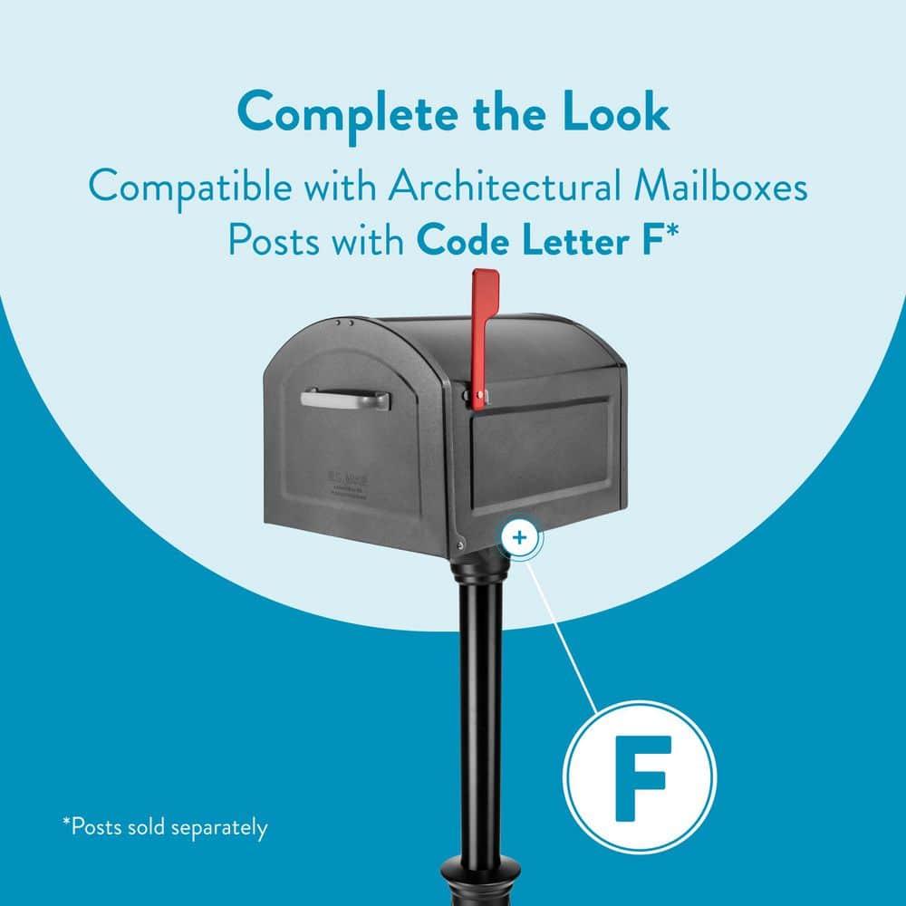 Architectural Mailboxes Centennial Post Mount Galvanized Steel Post Mount Pewter Mailbox