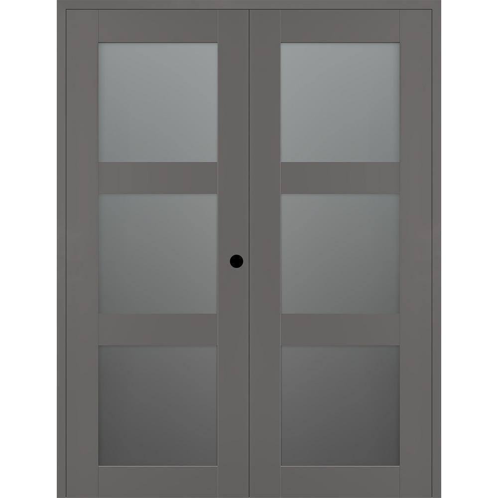 Belldinni Avon 3 Lite Manufactured Wood and Glass Composite Double Frech Doors