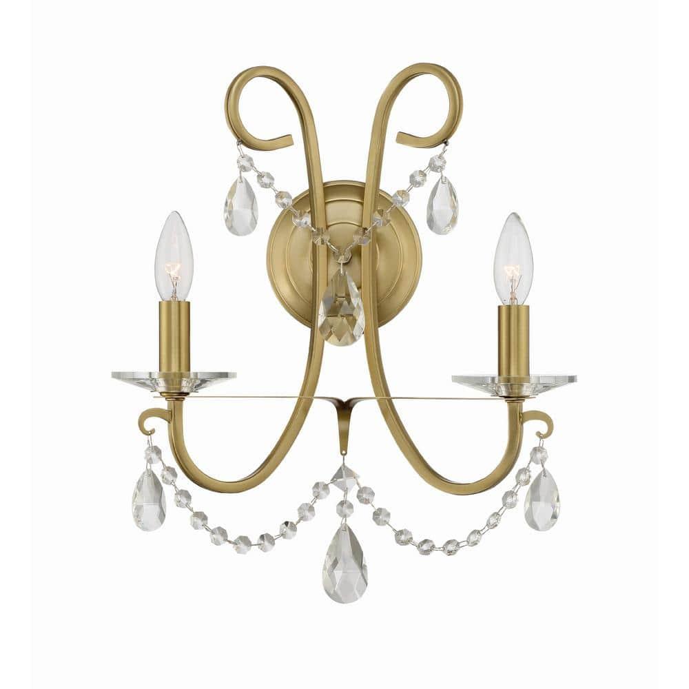 Crystorama Lighting Othello 2 - Light Sconce in  Vibrant Gold