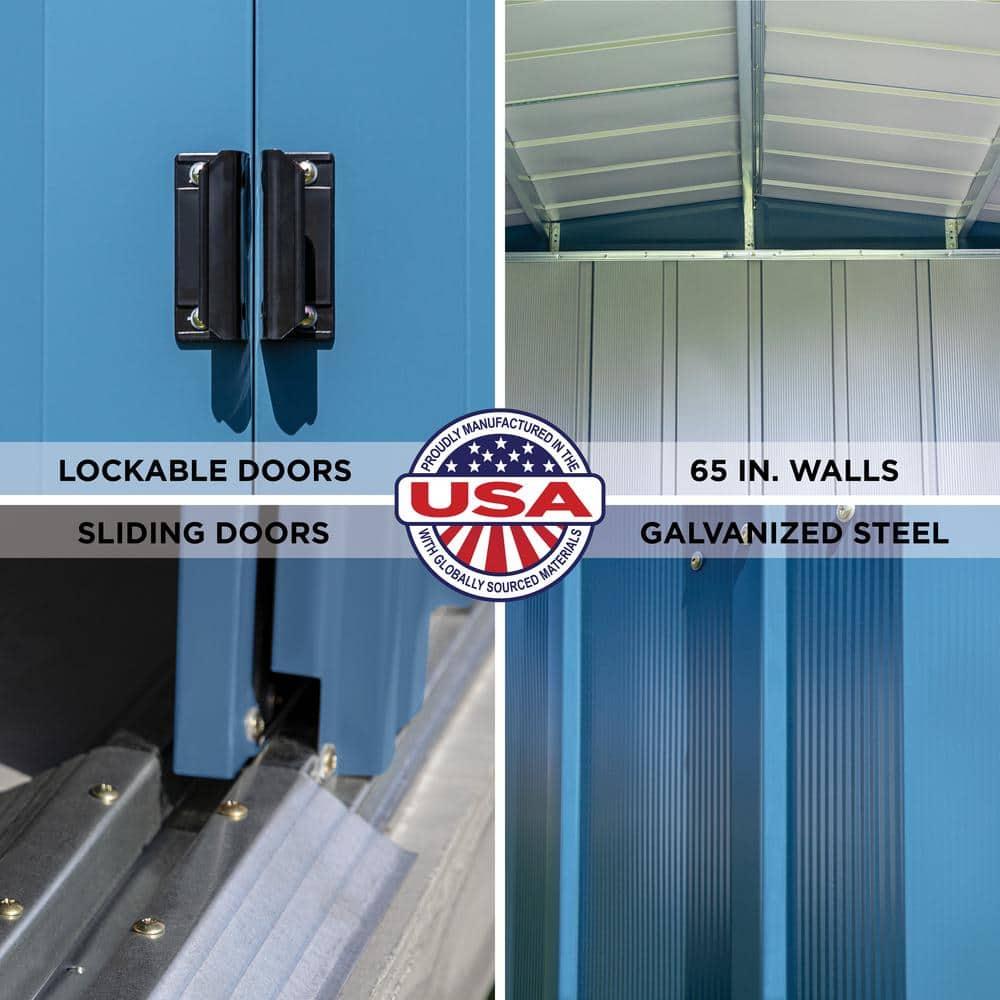 12 ft. W x 12 ft. D Galvanized Steel Storage Shed