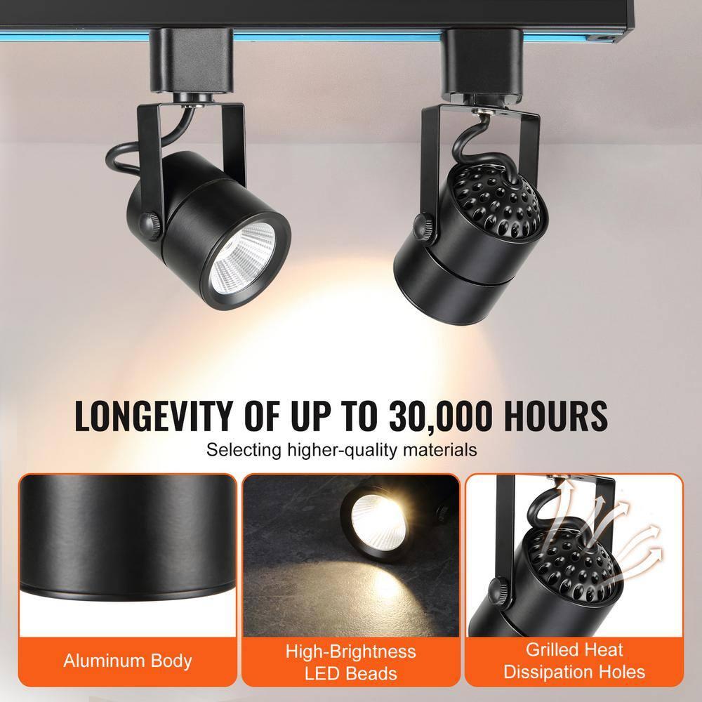VEVOR GDZMT3ZZ500LFYQ8YV6 Black Adjustable Track Head (Set of 3)