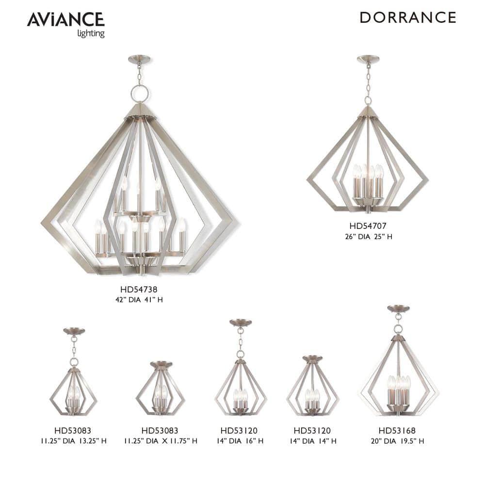 Livex Lighting Prism 6 - Light Chandelier in  Brushed Nickel