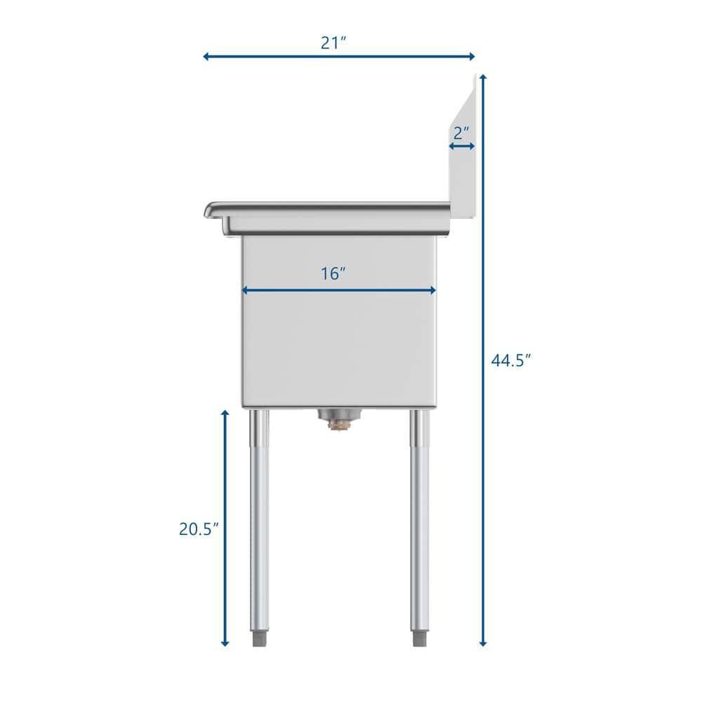 33" x 21" Freestanding Service Sink