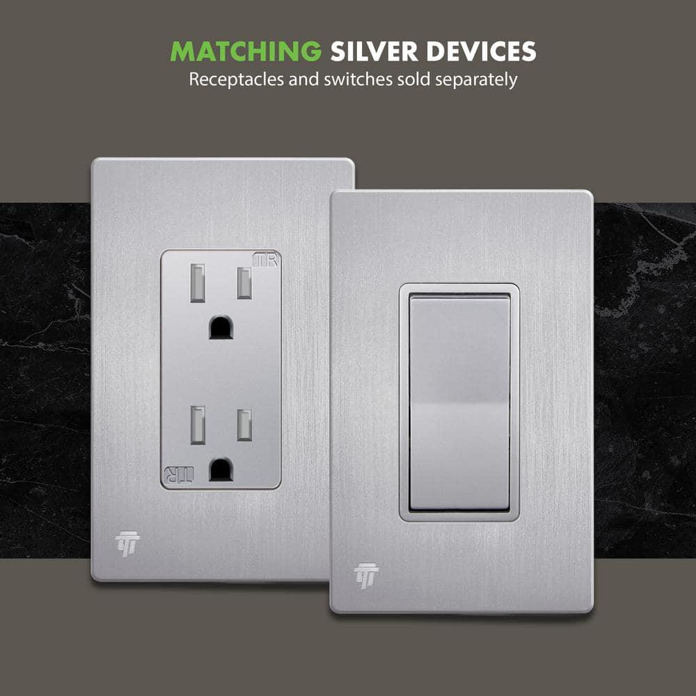 Enerlites No Subject 1 - Gang Rocker Standard Wall Plate