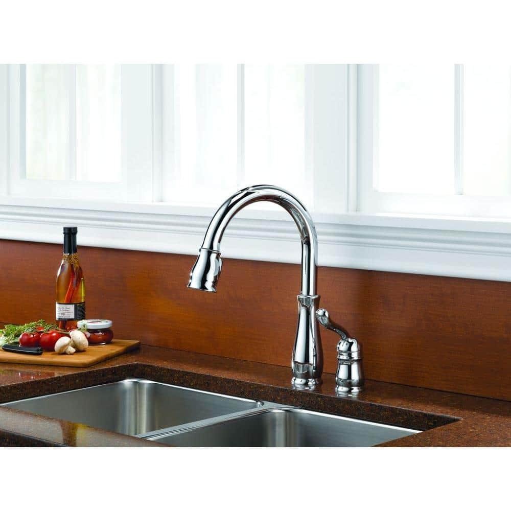 Leland Single Handle Widespread Kitchen Faucet with Optional Soap Dispenser