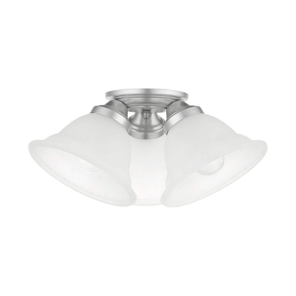 Livex Lighting Wynnewood 3 - Light Flush Mount in  Satin Nickel