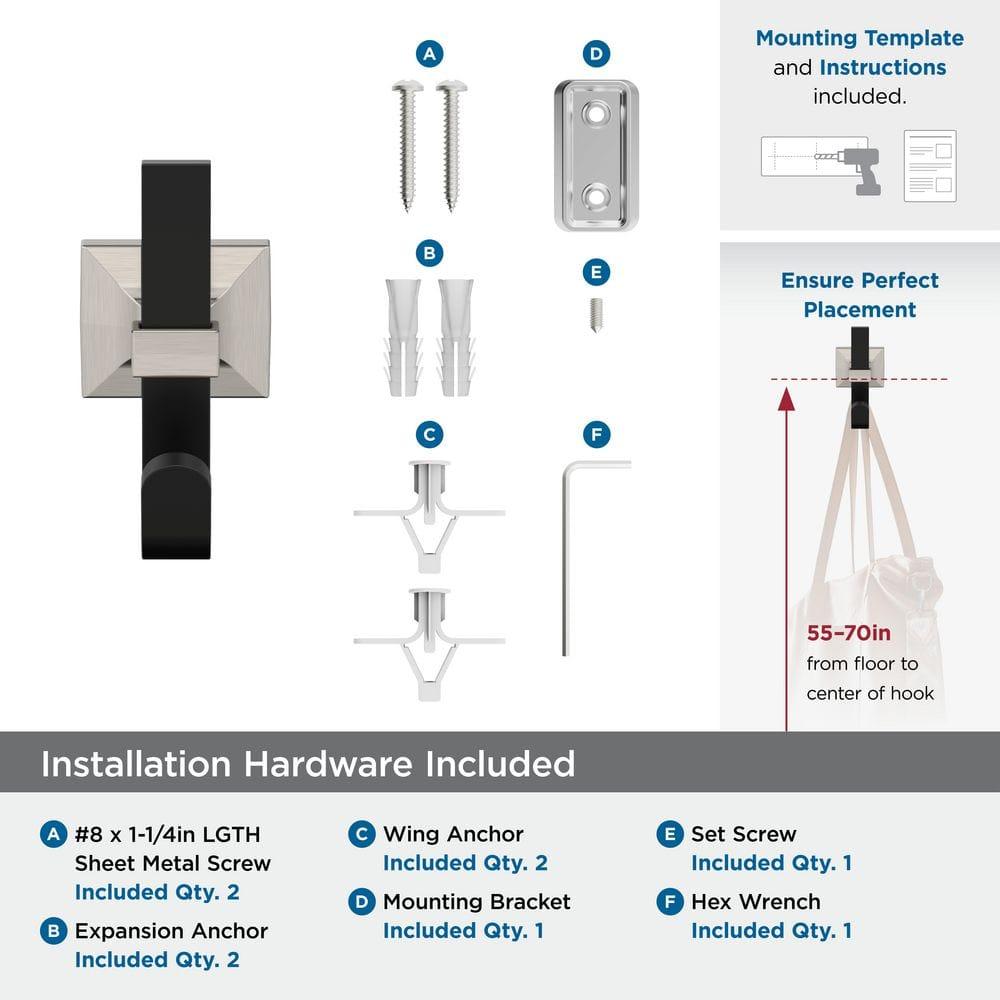 Burbank Transitional Single Prong Decorative Wall Hook