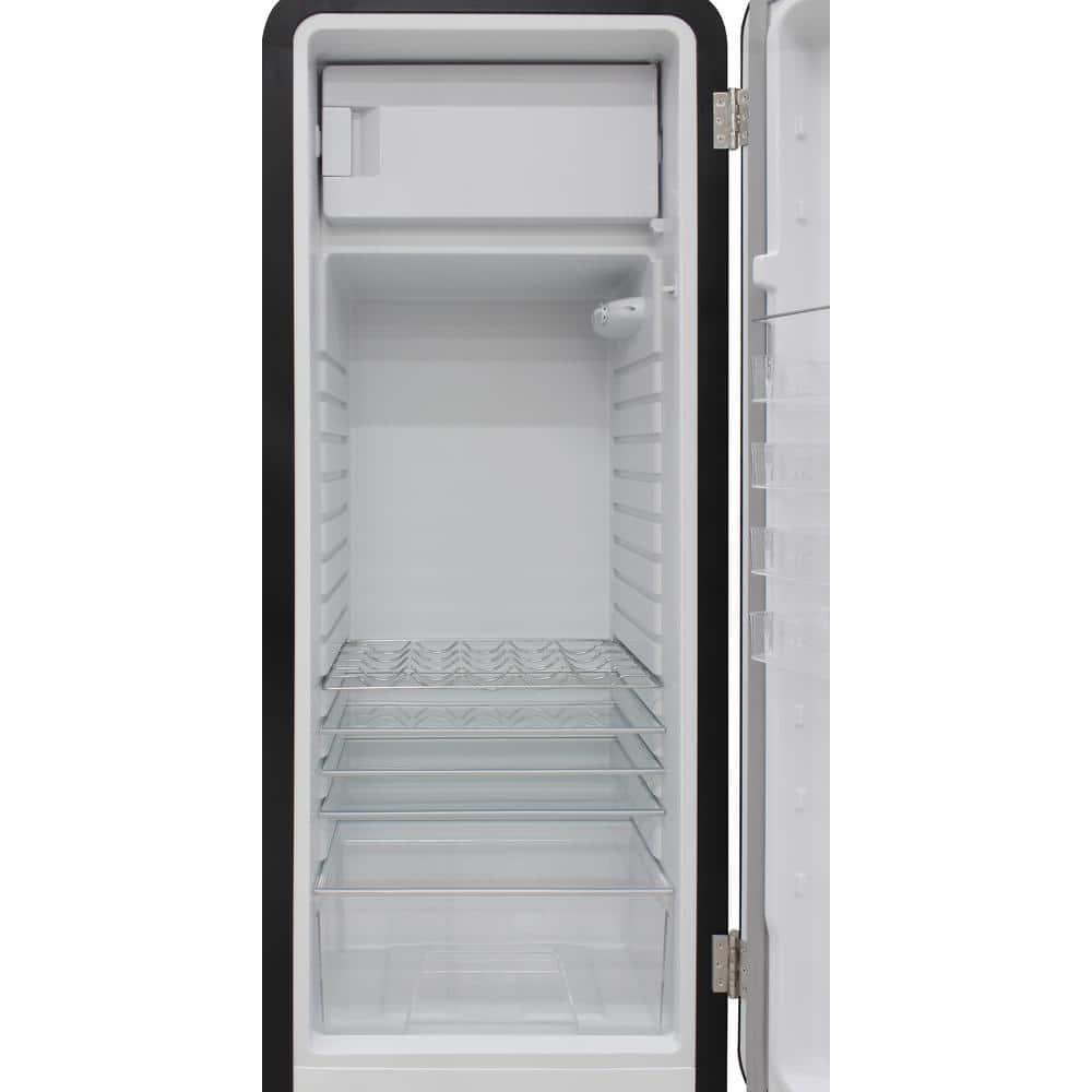 9.2 cu. ft. Freestanding Top Freezer Retro Refrigerator in Black