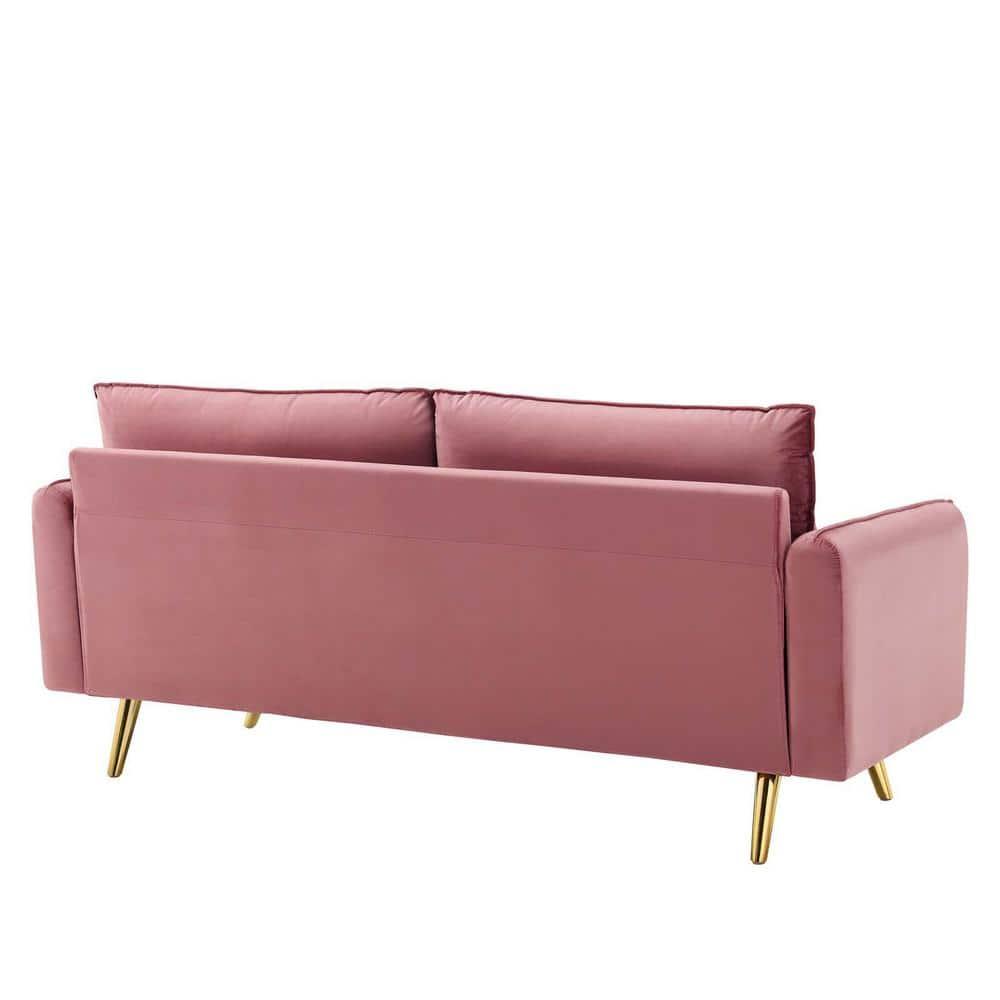 Revive Performance Velvet Sofa Dusty Rose