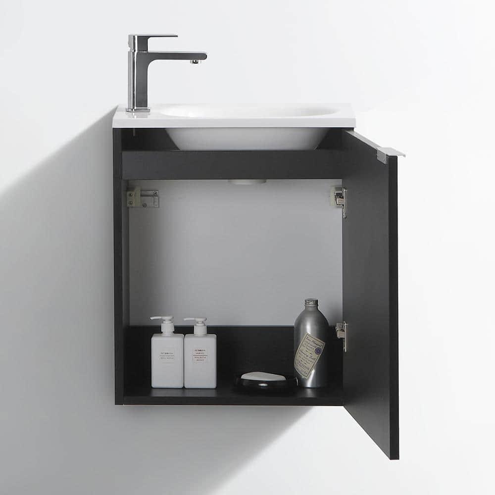 Valencia 20" Wall Mount Single Sink Bathroom Vanity with Top and Sink (Faucet Not Included)