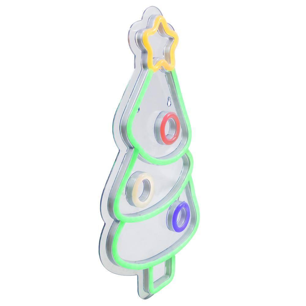 Northlight 15" LED Lighted Neon Style Christmas Tree Window Silhouette