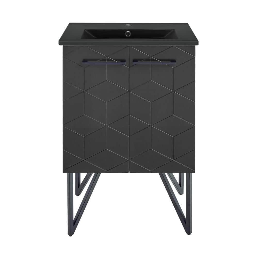 Annecy 24 In. Bathroom Vanity With Ceramic Sink Top