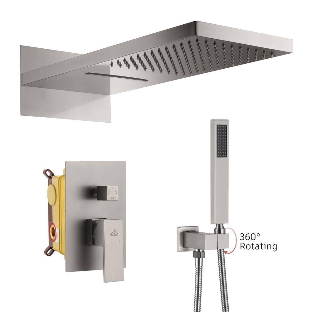 Cascade Bliss Luxury Complete Shower System with Rough-in Valve