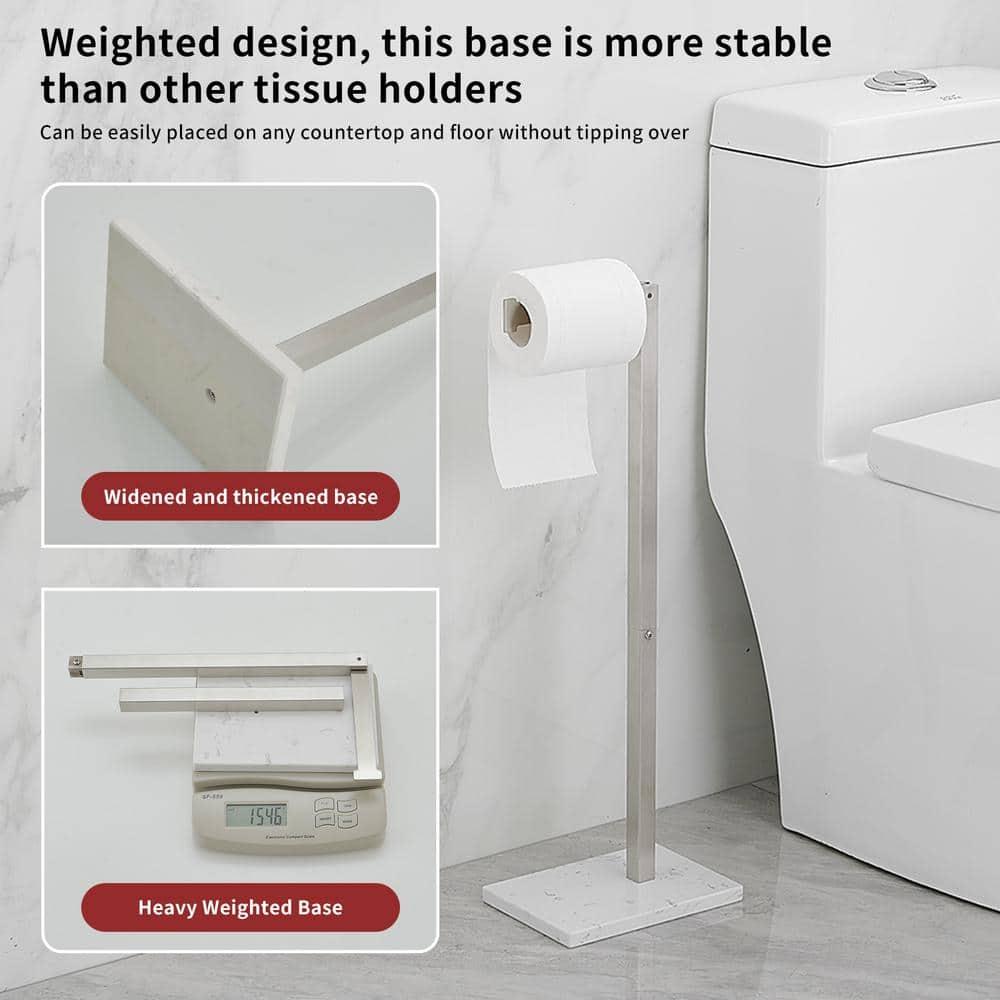 Free Standing Toilet Paper Holder with Weighted Base