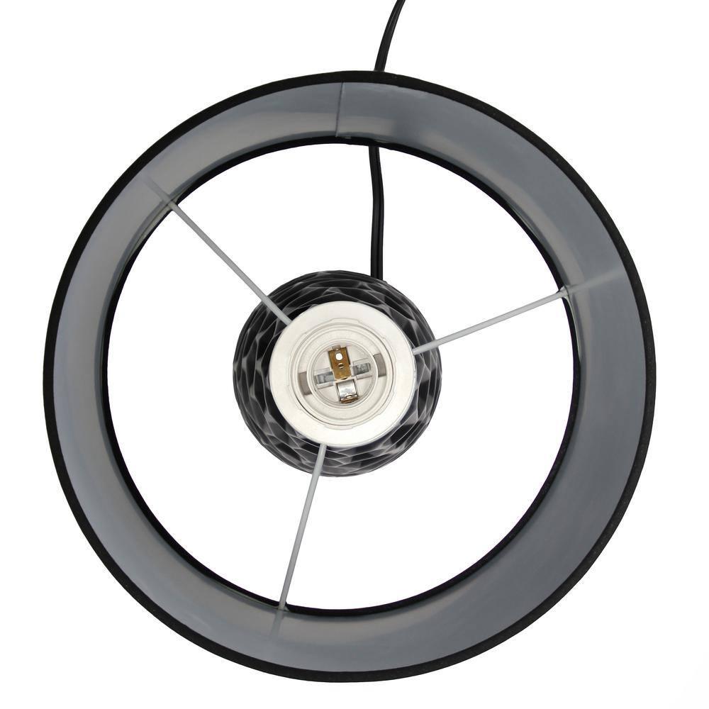 Sculpted Ceramic Table Lamp Black - Simple Designs: Modern Bedside Light, ETL Listed, No Assembly Required