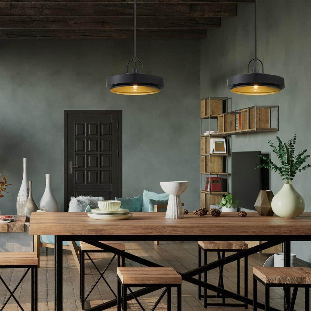 Designers Fountain Odea 14 inch 1-Light Matte Black Transitional Pendant Light, D295M-14P-MB