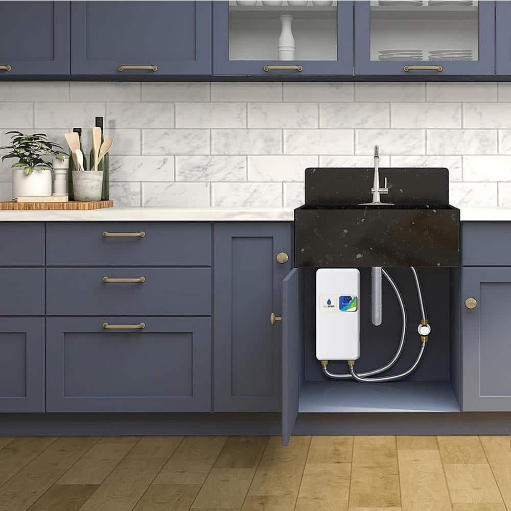 EcoSmart ECOS 12, Tankless Electric Water Heater, 12 kW, 240 Volt, Up to 2.9 GPM, 50 AMPS, Saves Space, Endless Hot Water, Digital Display, Warranty