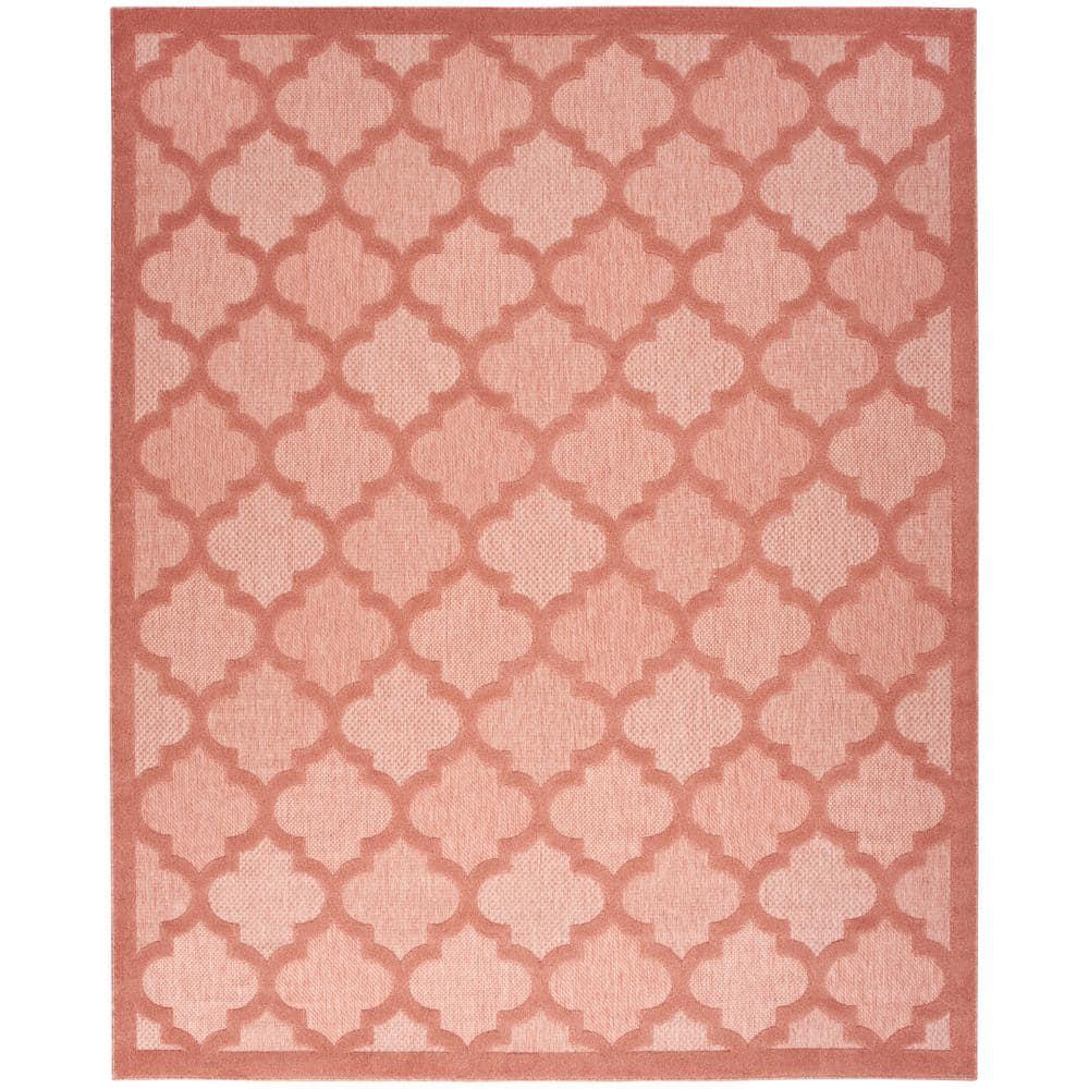Nourison Easy Care 7' x 10' Coral/Orange Indoor/Outdoor Rug